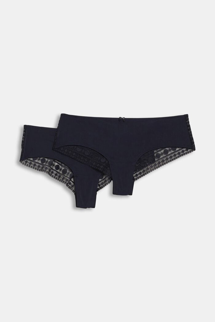 Two Pack Lace Paneled Briefs, NAVY, detail image number 0