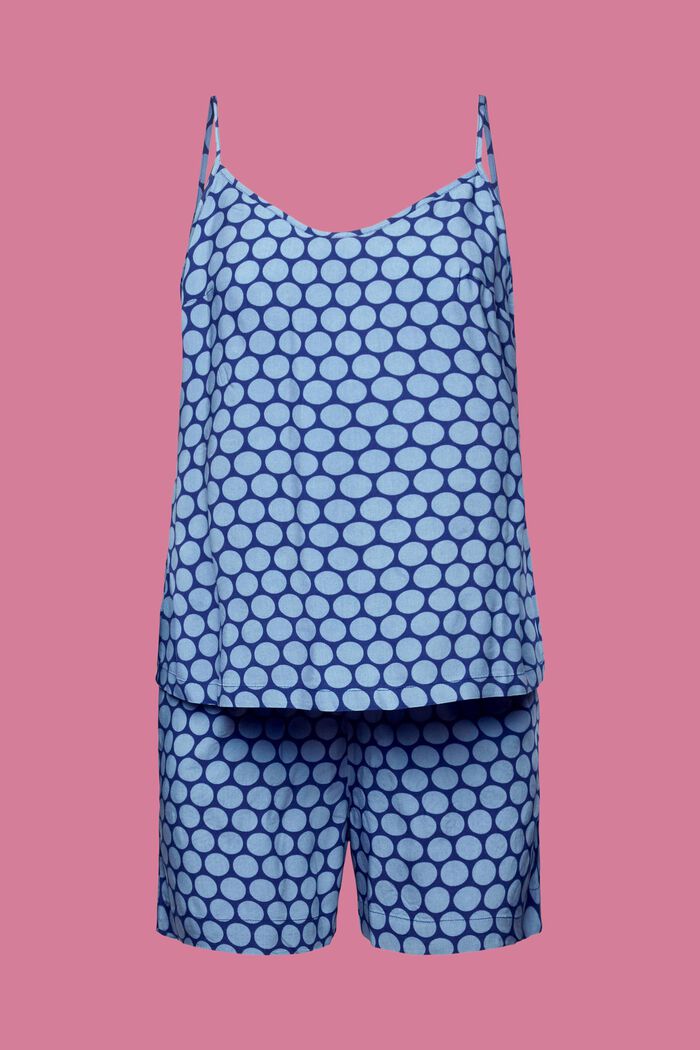 Short pyjamas with polka dot print, DARK BLUE, detail image number 5