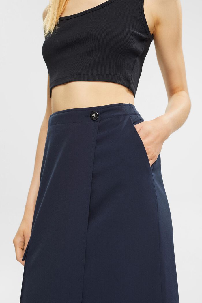 Cargo-style wrap-over skirt, NAVY, detail image number 0