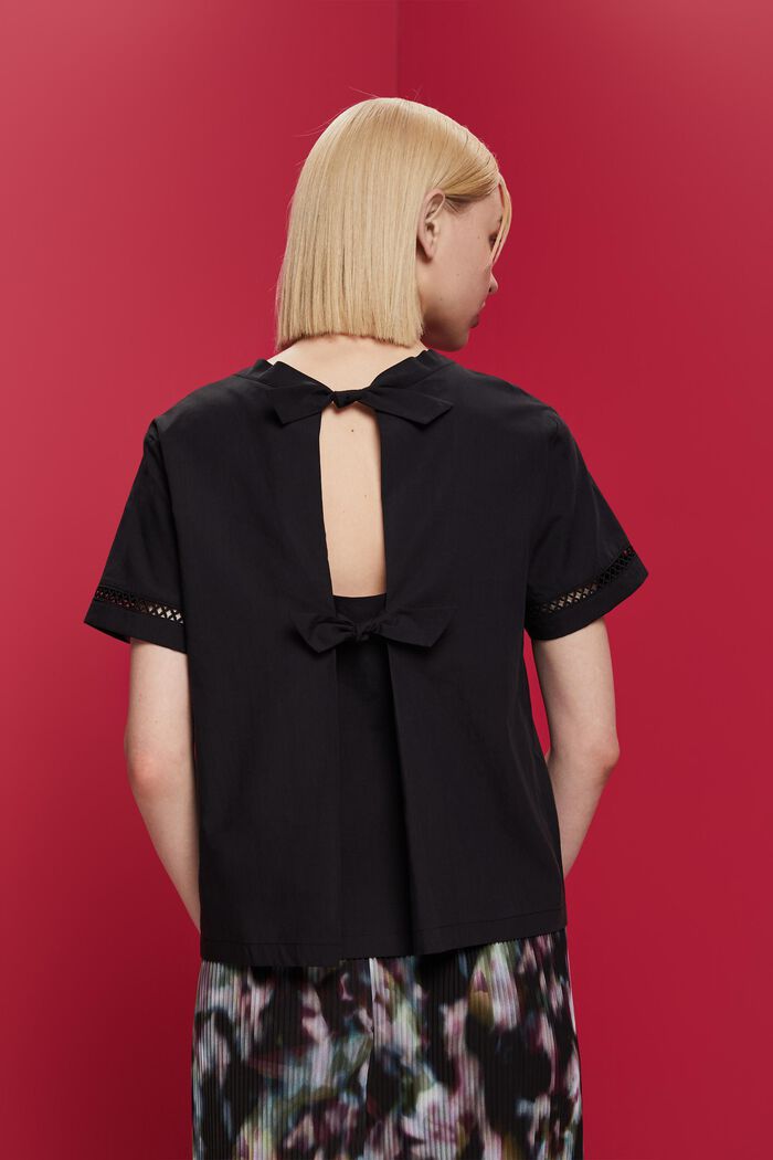 Open-back blouse, TENCEL™, BLACK, detail image number 3