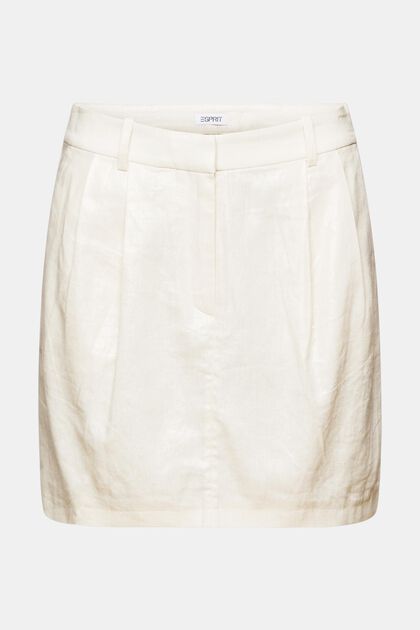 Foil Linen Metallic Mini Skirt