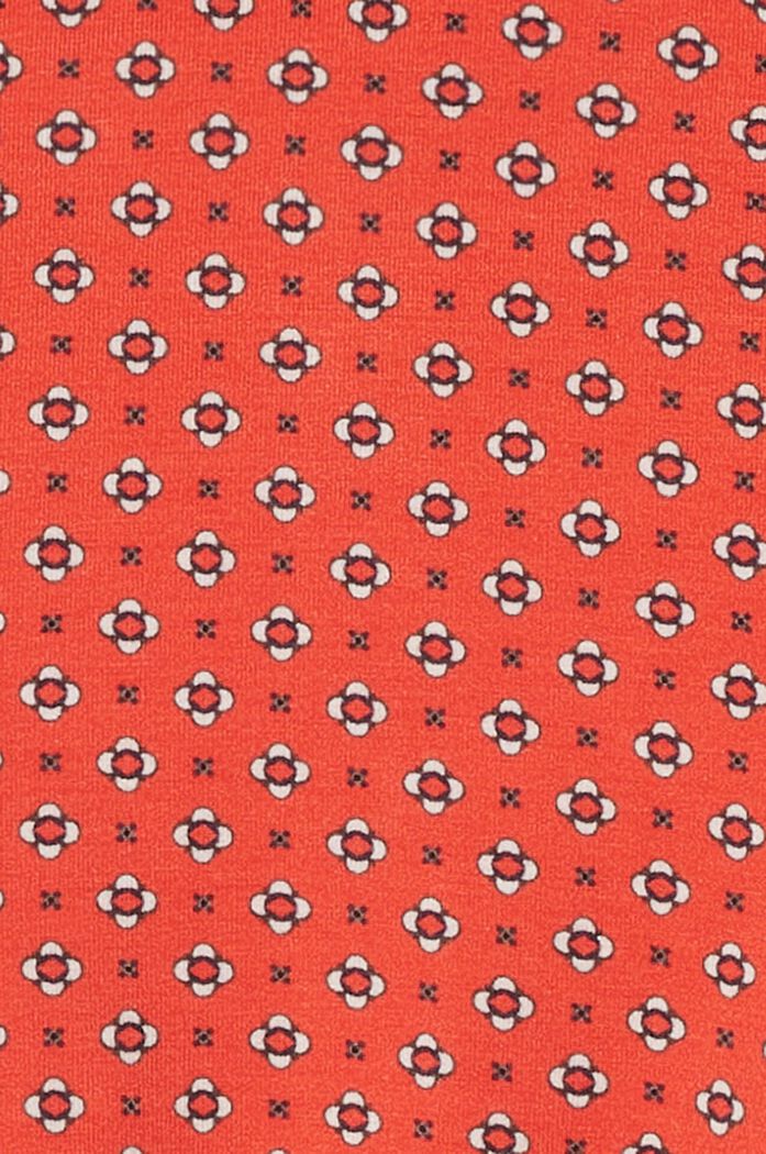 Jersey blouse with all-over print, FLAME RED, detail image number 3