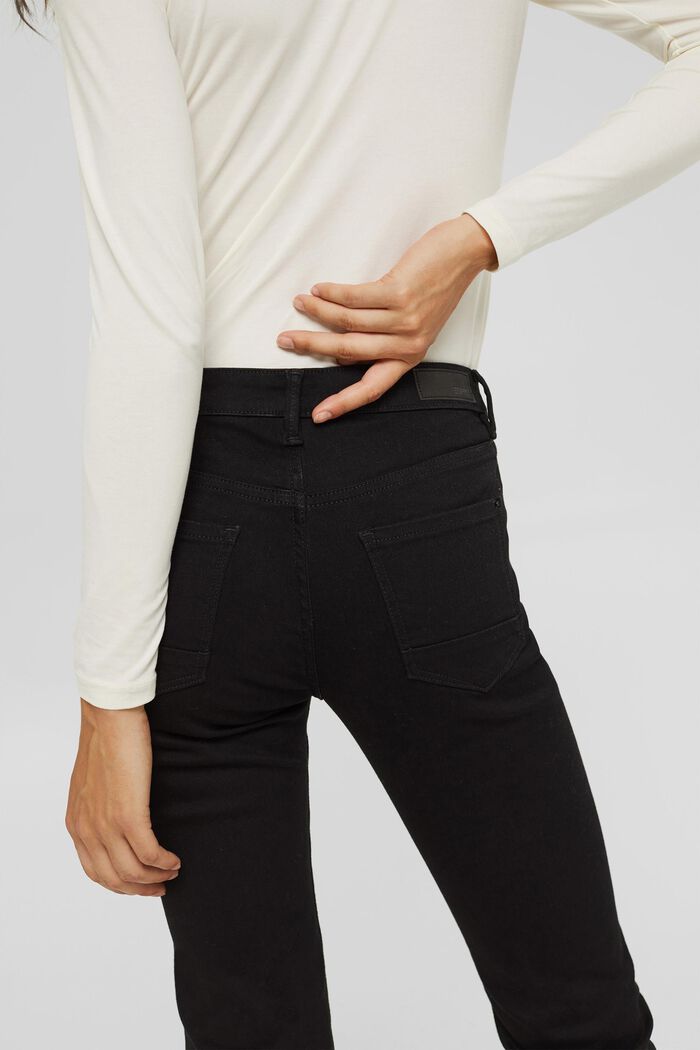 Stretch jeans made of blended organic cotton, BLACK RINSE, detail image number 6