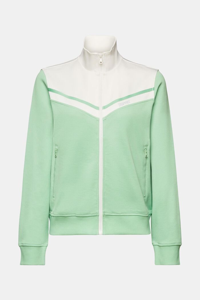 Two-Tone Track Jacket, LIGHT GREEN, detail image number 6