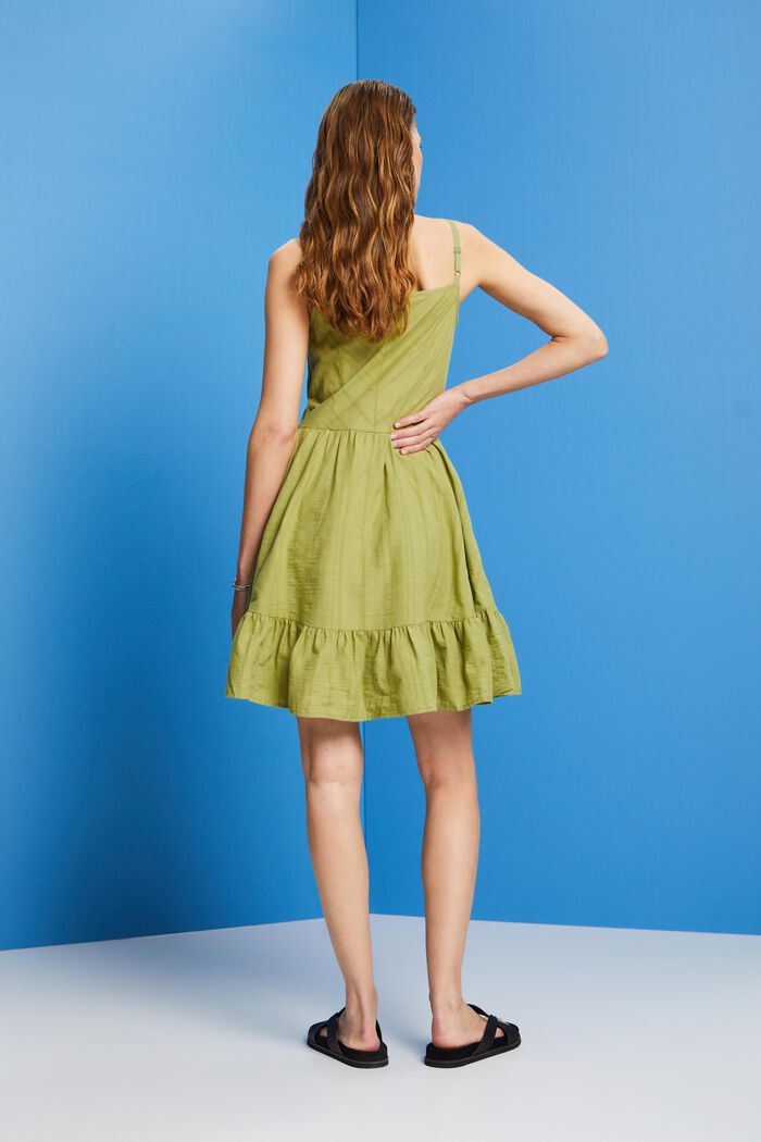 Cotton mini dress, PISTACHIO GREEN, detail image number 3
