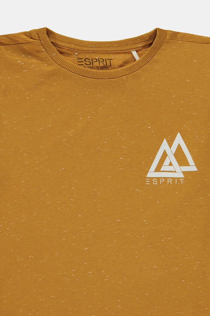 Long-sleeved top with logo print, BURNT ORANGE, detail image number 2