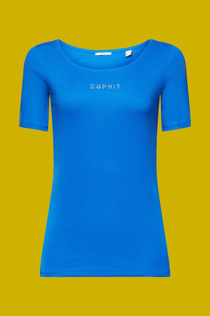 Jersey t-shirt with sparkling logo, BRIGHT BLUE, detail image number 6