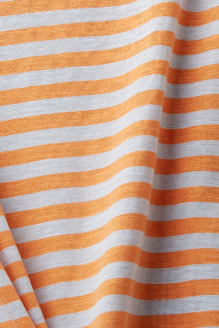 Striped roll edge t-shirt, PASTEL BLUE, detail image number 5