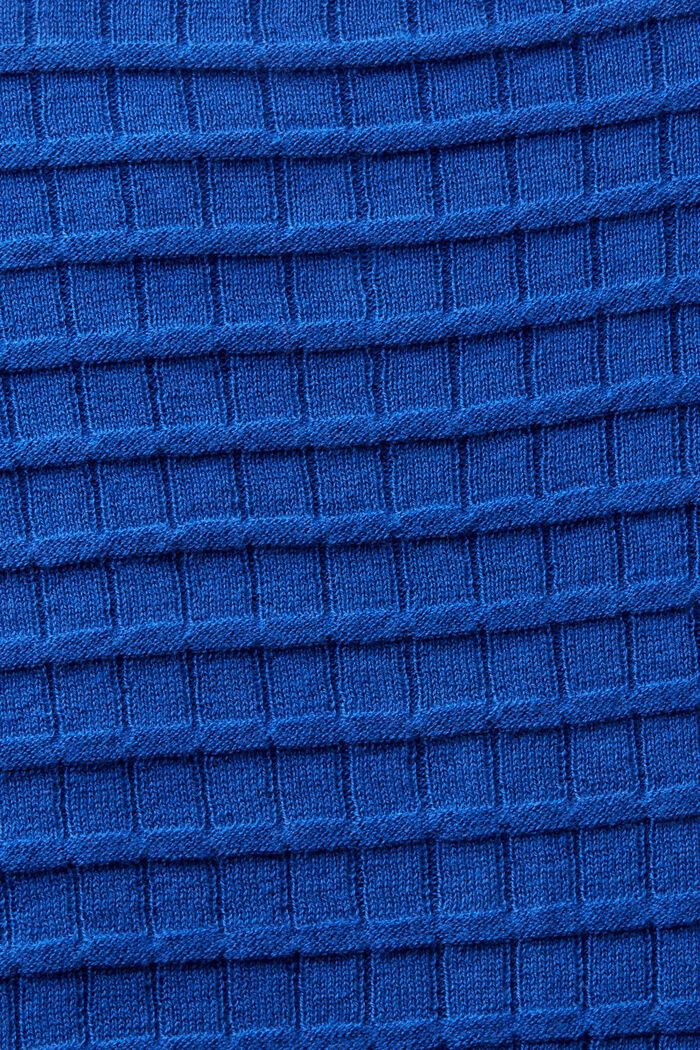 Structured Knit Sweater, BRIGHT BLUE, detail image number 5