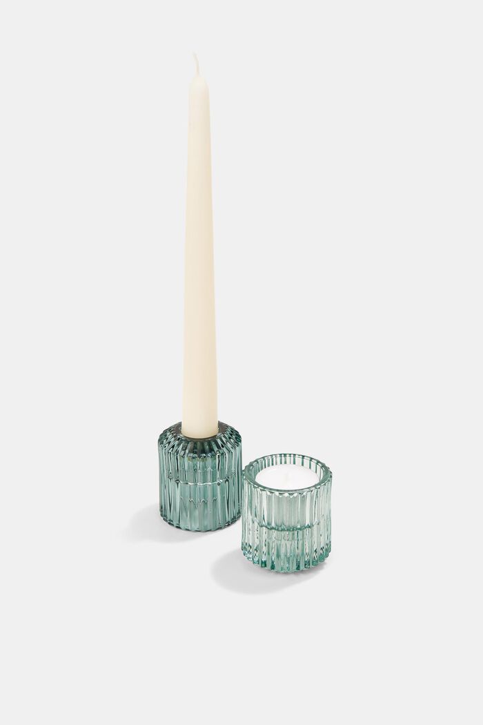Set of two candle holders with double function