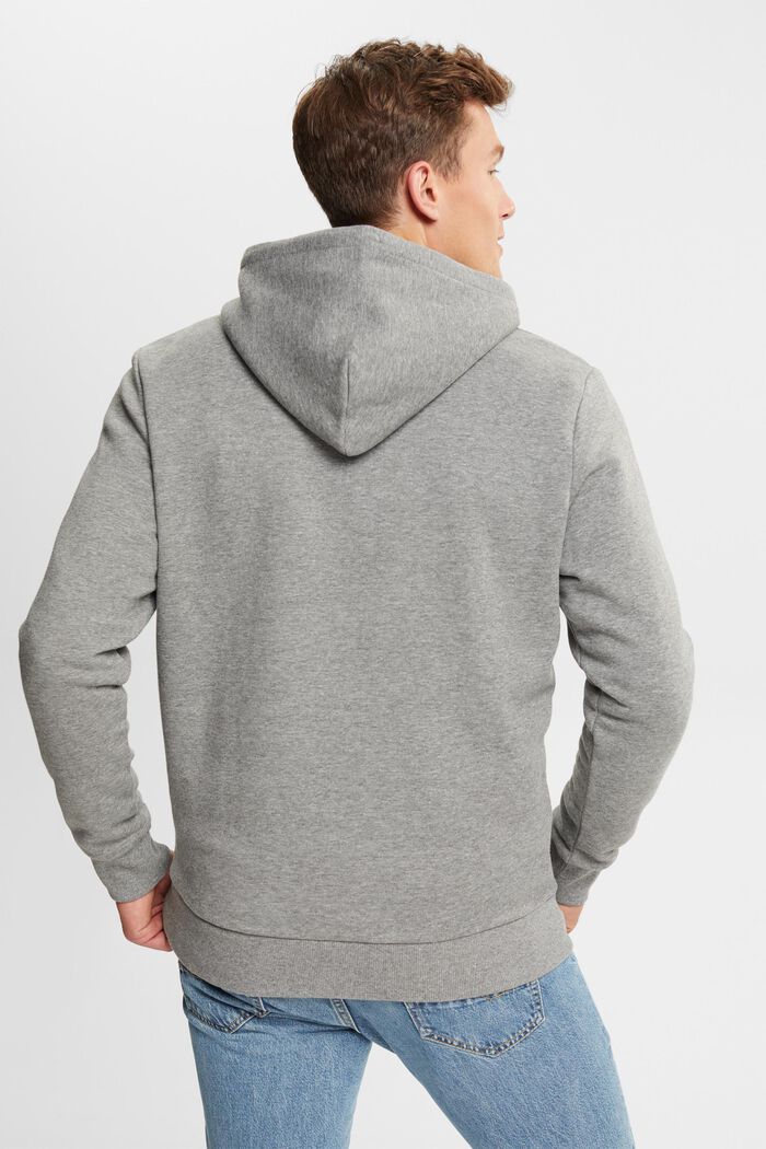 Hoodie with embroidered logo, MEDIUM GREY, detail image number 3