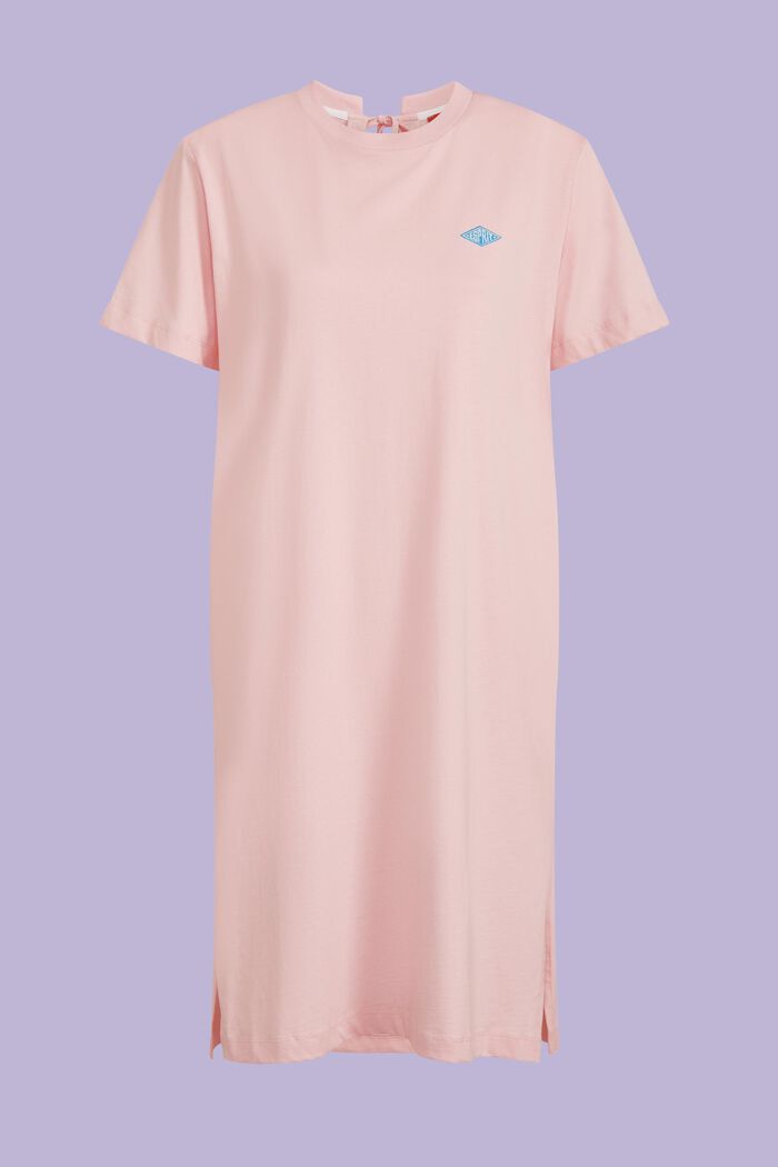 Embroidered Cotton-Jersey Dress, PINK, detail image number 5