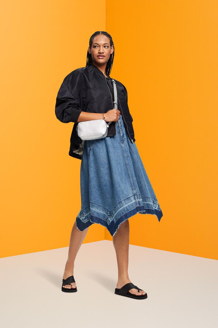 ESPRIT - Asymmetrical denim skirt at our online shop