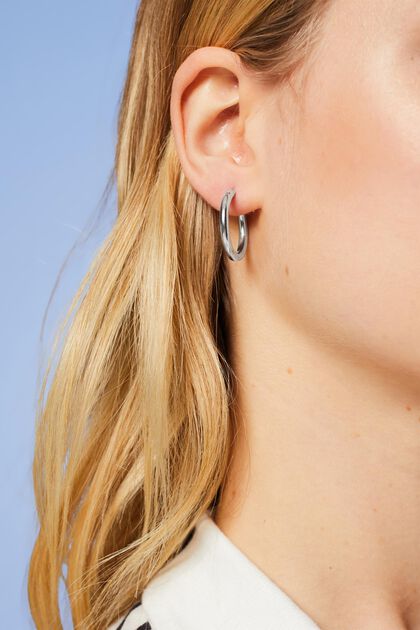 Small hoop earrings, stainless steel
