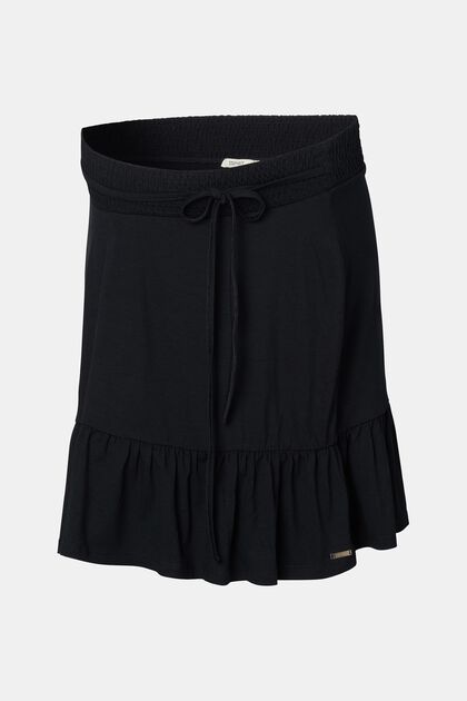 Jersey skirt, LENZING™ ECOVERO™, BLACK, overview