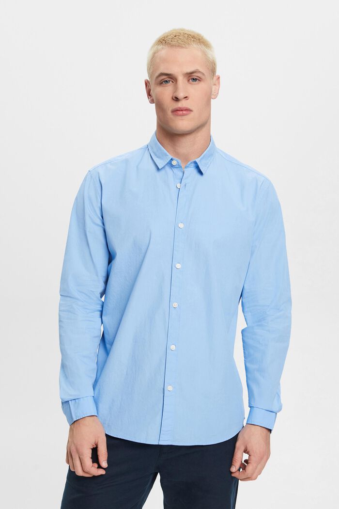 Slim fit, sustainable cotton shirt, LIGHT BLUE, detail image number 0