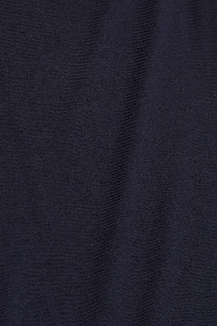 Stretch top with satin trim, NAVY, detail image number 4