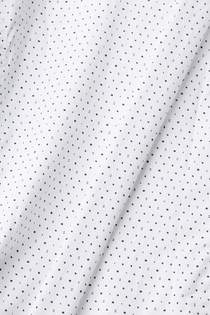 Sustainable cotton patterned shirt, WHITE, detail image number 1