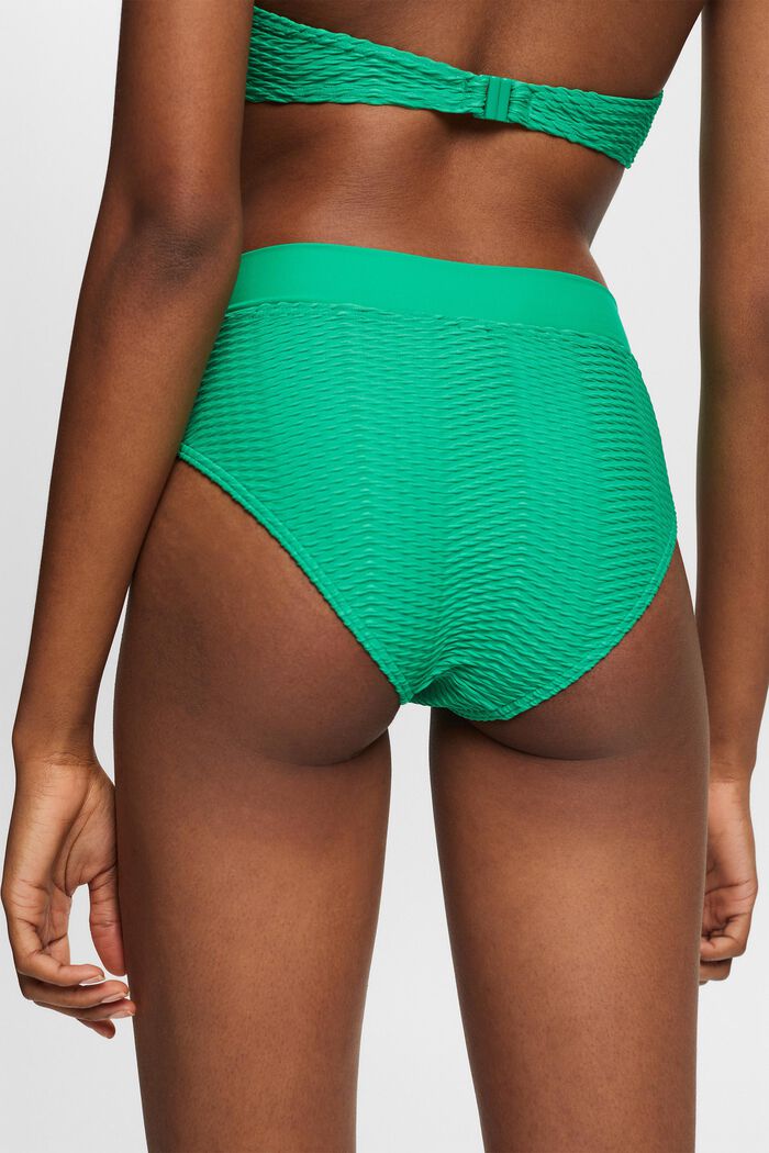 Recycled: textured bikini bottoms, GREEN, detail image number 3