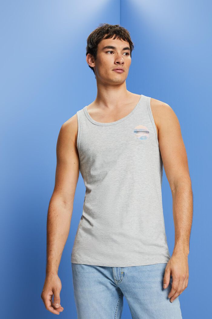 ESPRIT - Jersey tank top with chest print at our online shop