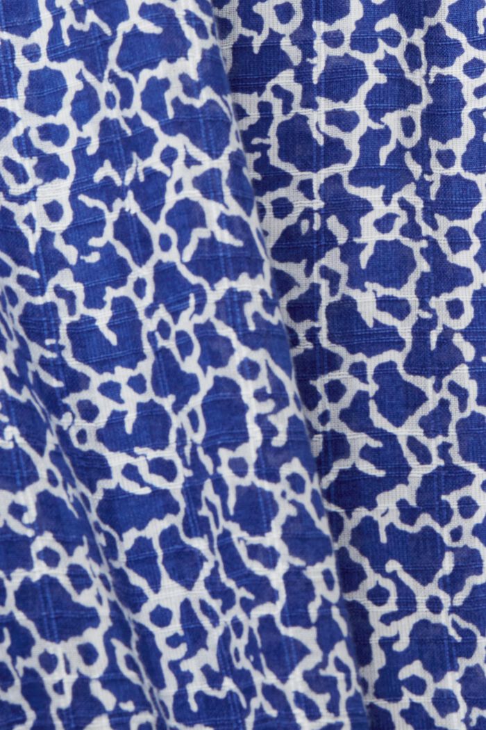 Cotton blouse with floral print, INK, detail image number 4
