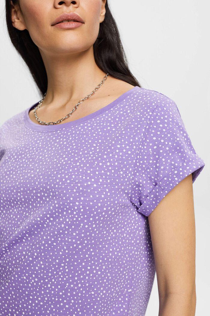 T-shirt with all-over pattern, PURPLE, detail image number 2