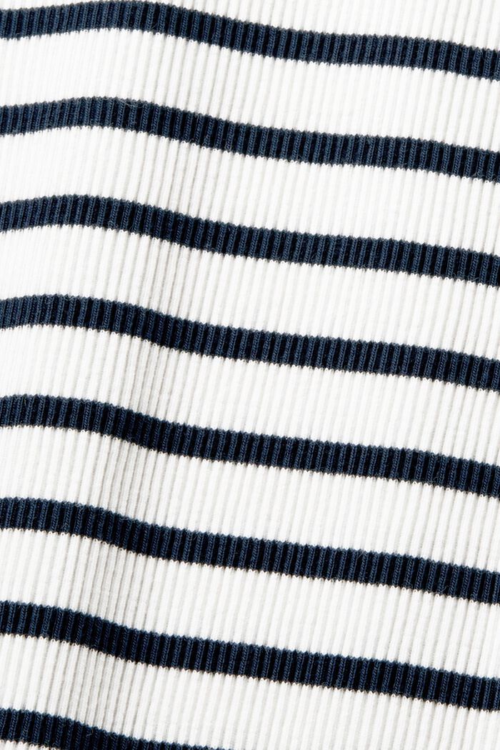 Embroidered ribbed tank top with print, NAVY, detail image number 4