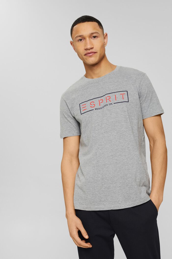 - Jersey T-shirt with logo made of blended cotton at online