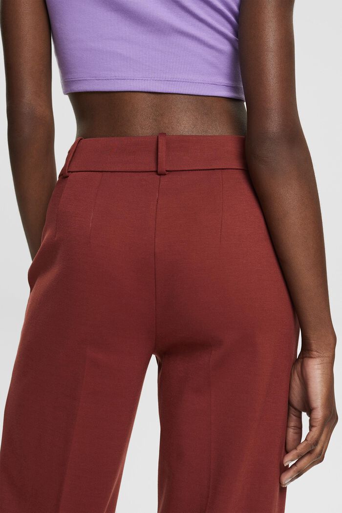 SPORTY PUNTO mix & match straight leg trousers, RUST BROWN, detail image number 4