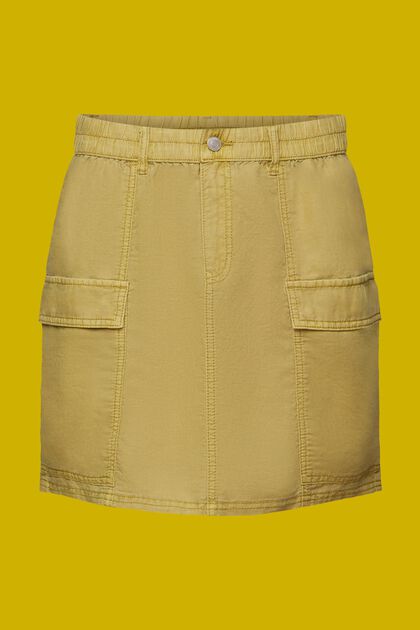 Cargo mini skirt, linen blend