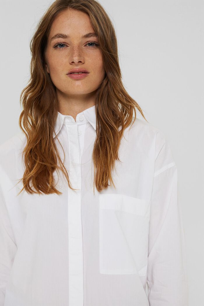 Oversized shirt blouse made of 100% organic cotton