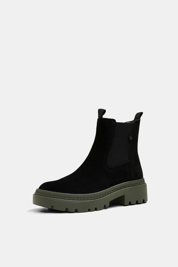 Suede Chelsea boots, BLACK, detail image number 1