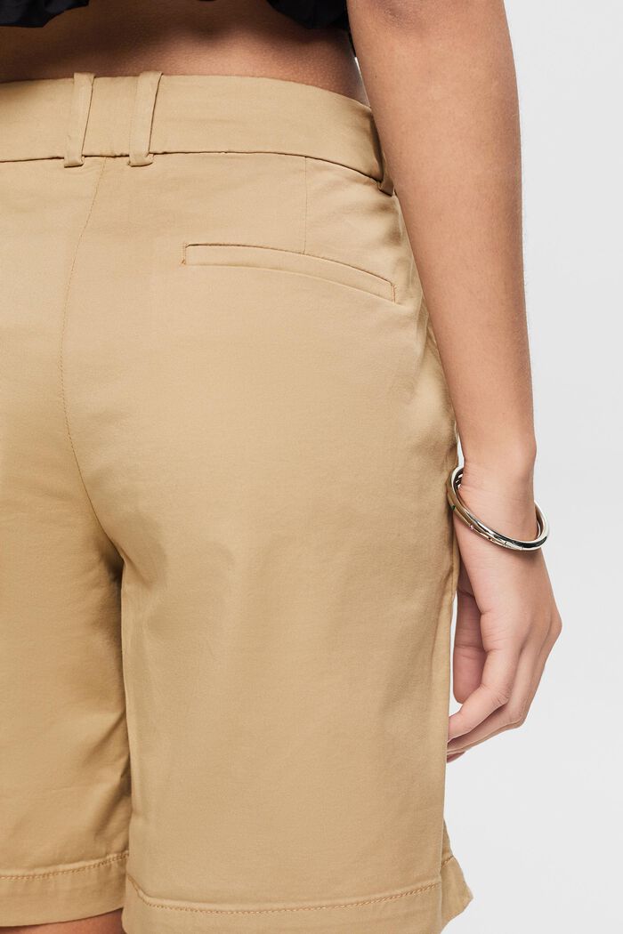 Cuffed Twill Shorts, BEIGE, detail image number 3