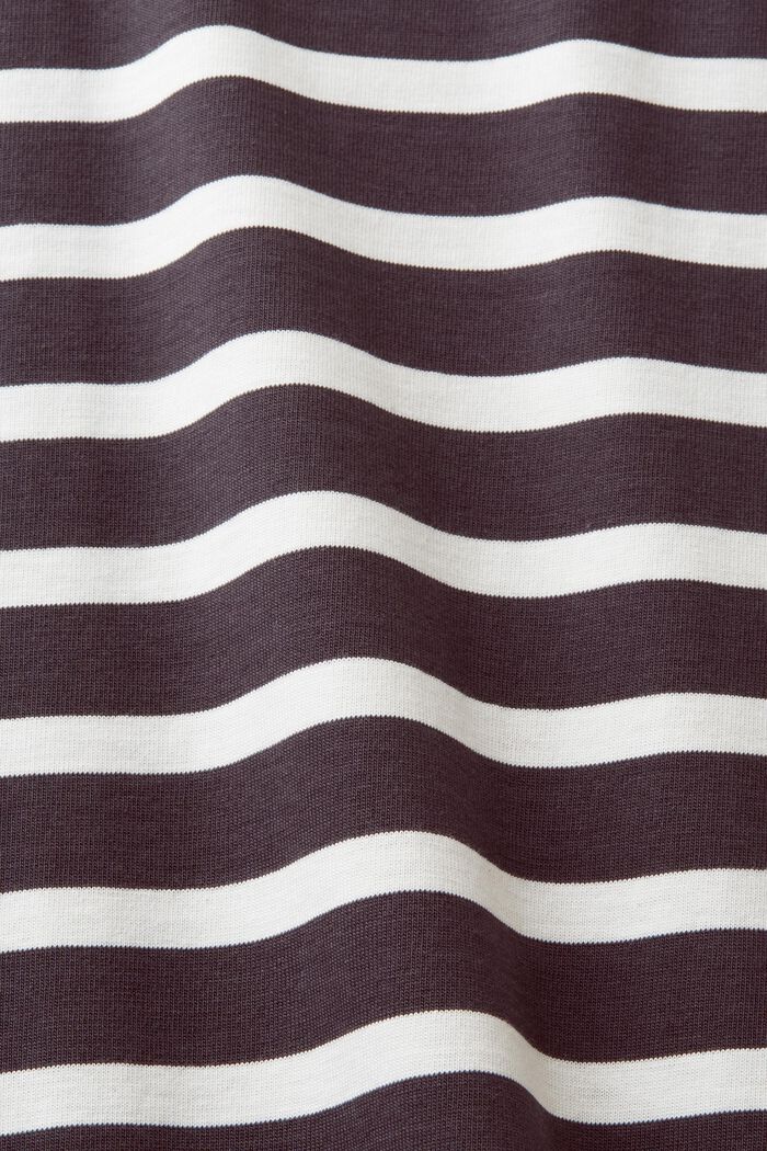 Striped sustainable cotton t-shirt, ANTHRACITE, detail image number 5