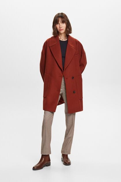Recycled: blended wool coat
