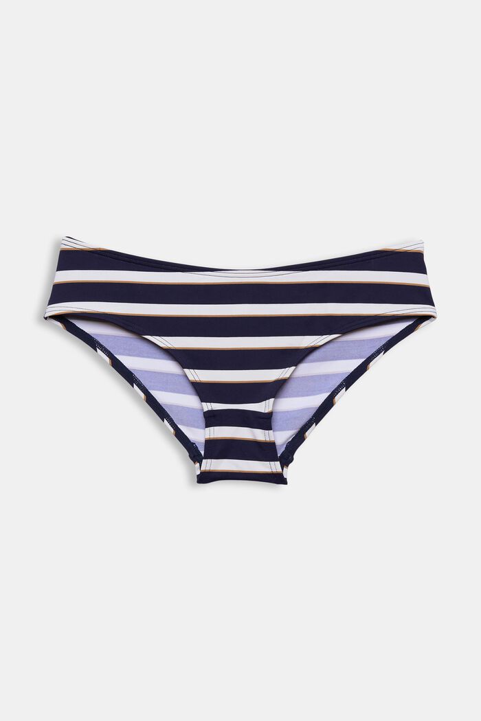 Striped hipster bikini bottoms, NAVY, detail image number 4