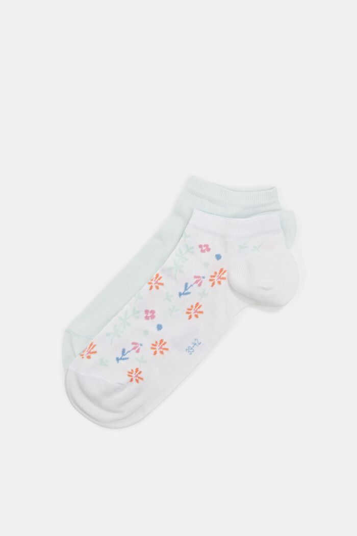 Double pack of trainer socks made of blended organic cotton