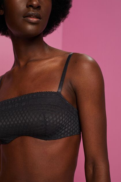 Recycled: underwire bra with lace