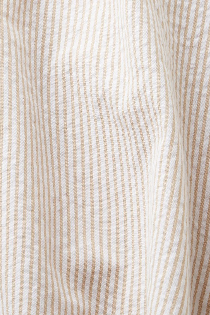 Striped Long-Sleeve Blouse, BEIGE, detail image number 4