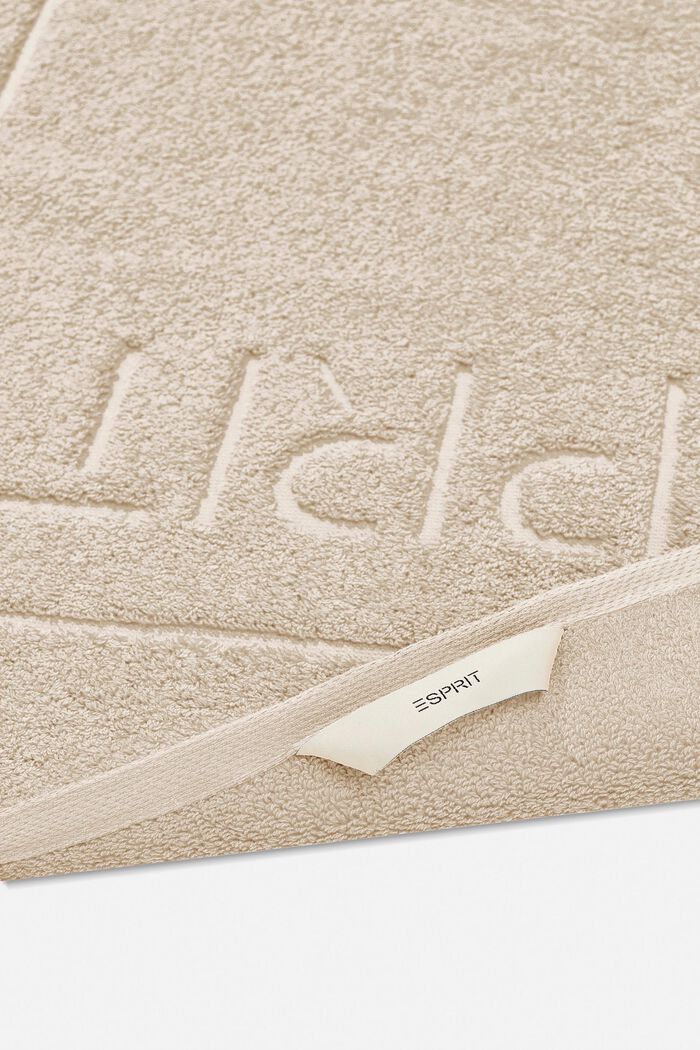 Terrycloth bath mat made of 100% cotton, SAND, detail image number 1