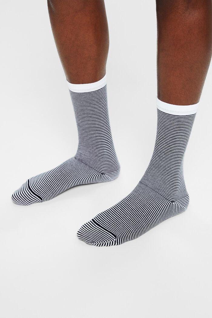 2-Pack Striped Chunky Knit Socks, BLUE/NAVY, detail image number 1