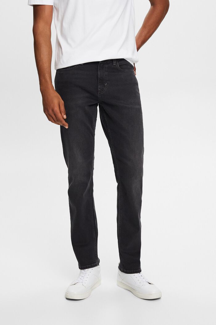 Topman straight leg cargo jogger in washed black