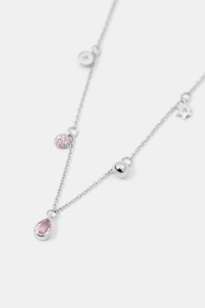 Sterling silver necklace with charms