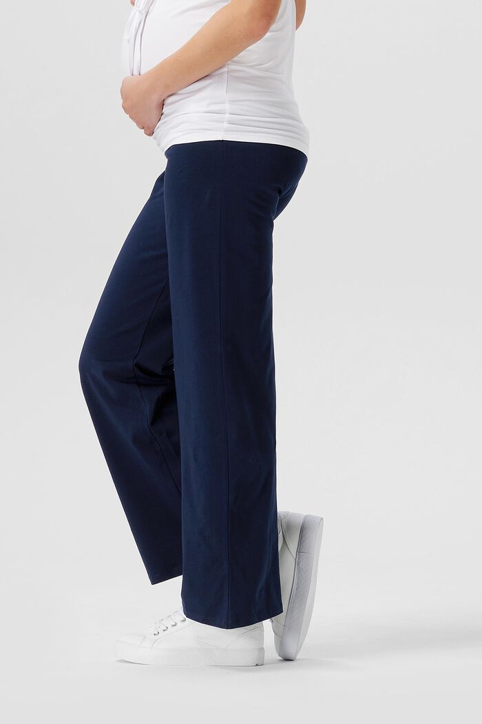 Over-the-bump jersey trousers, organic cotton, NIGHT BLUE, detail image number 2