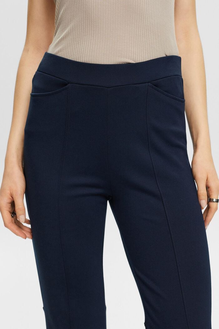 Kick flared trousers, NAVY, detail image number 2