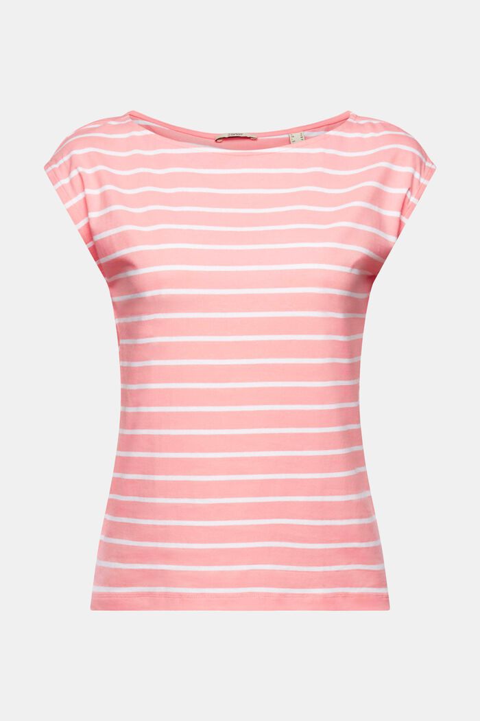 Striped cotton T-shirt, PINK, detail image number 6