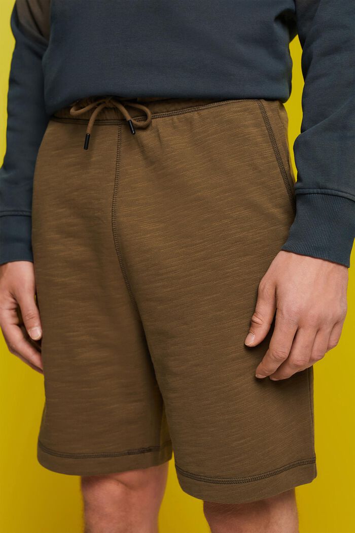 Cotton sweat shorts, KHAKI GREEN, detail image number 2