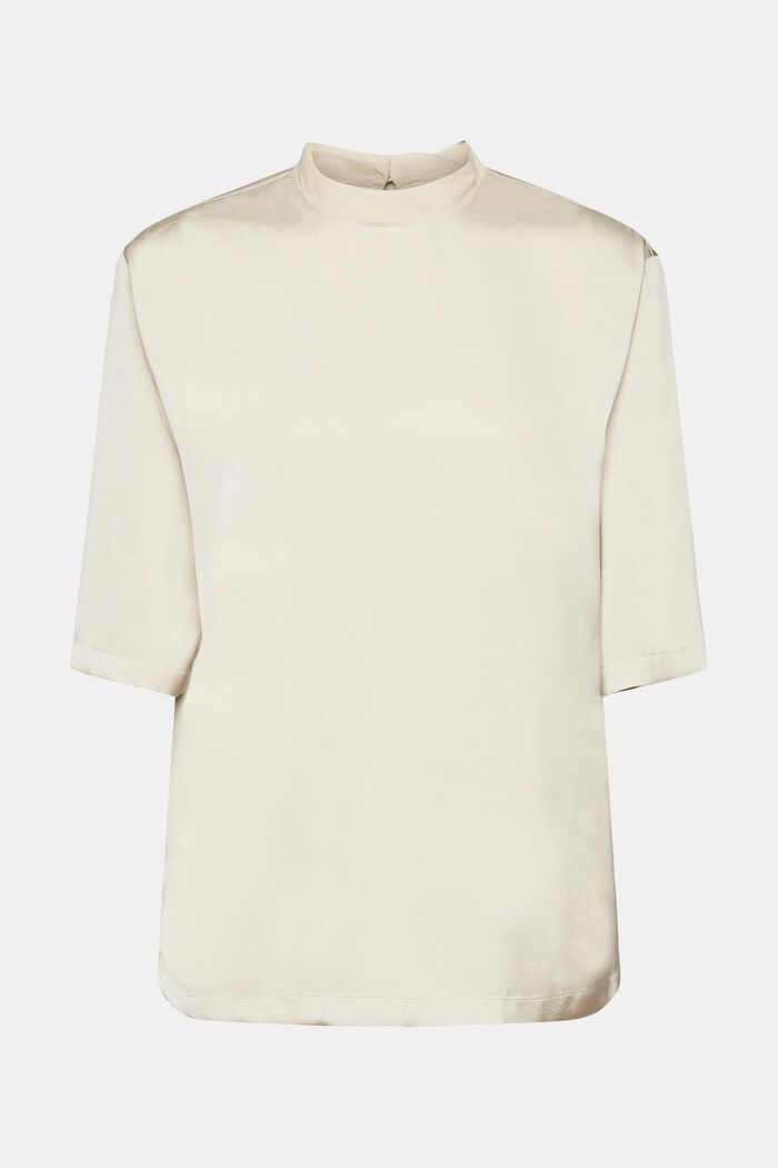 Satin blouse, LIGHT TAUPE, detail image number 7