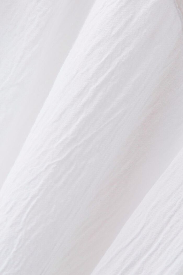 Textured cotton blouse, WHITE, detail image number 6