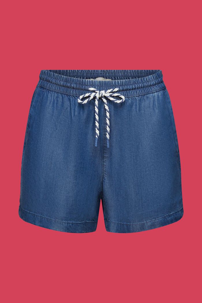 Pull-on jeans shorts, TENCEL™, BLUE MEDIUM WASHED, detail image number 7